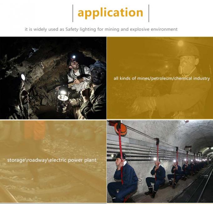 ATEX 認定石炭鉱山灯 7.8Ah リチウムイオン 再充電可能ヘッドランプ IP68 保護 5